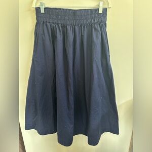 ❤️ GAP Dark Blue A-Line Skirt Elastic Waist NWOT Medium 100% Cotton